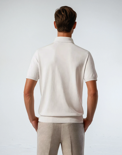 Polo med Dragkedja - Beige