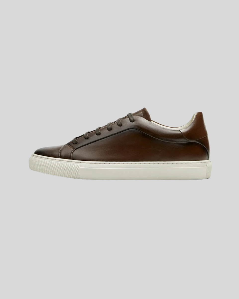 Läder Oxford Sneakers - Brun