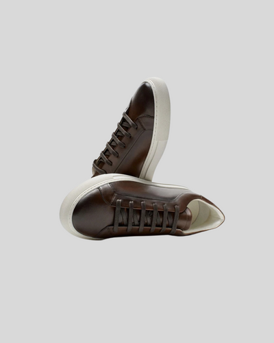 Läder Oxford Sneakers - Brun