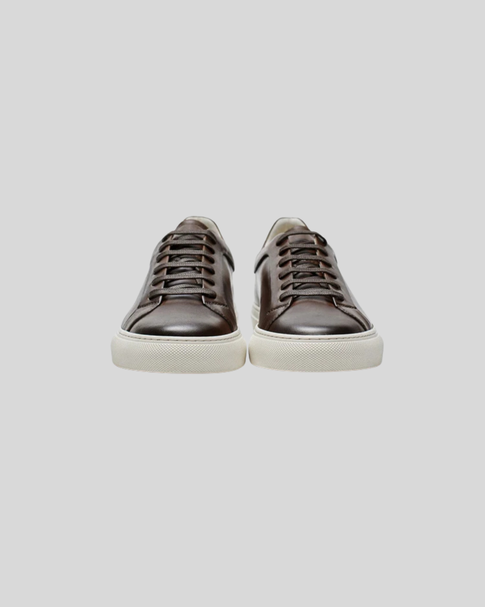 Läder Oxford Sneakers - Brun