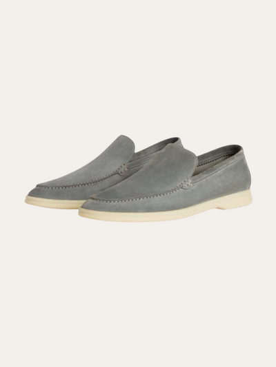 Fins Suede Loafers – Mörkgrå