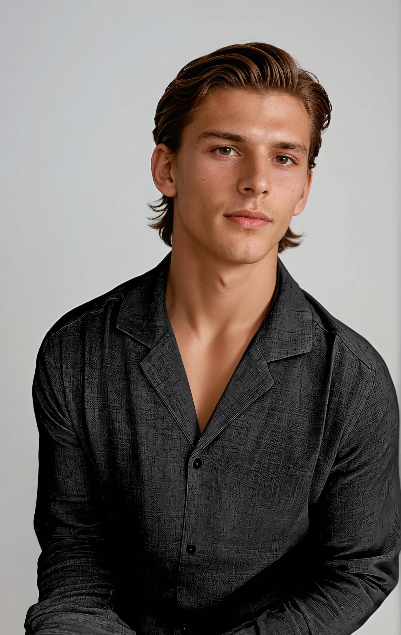 Linne Strandskjorta - Svart