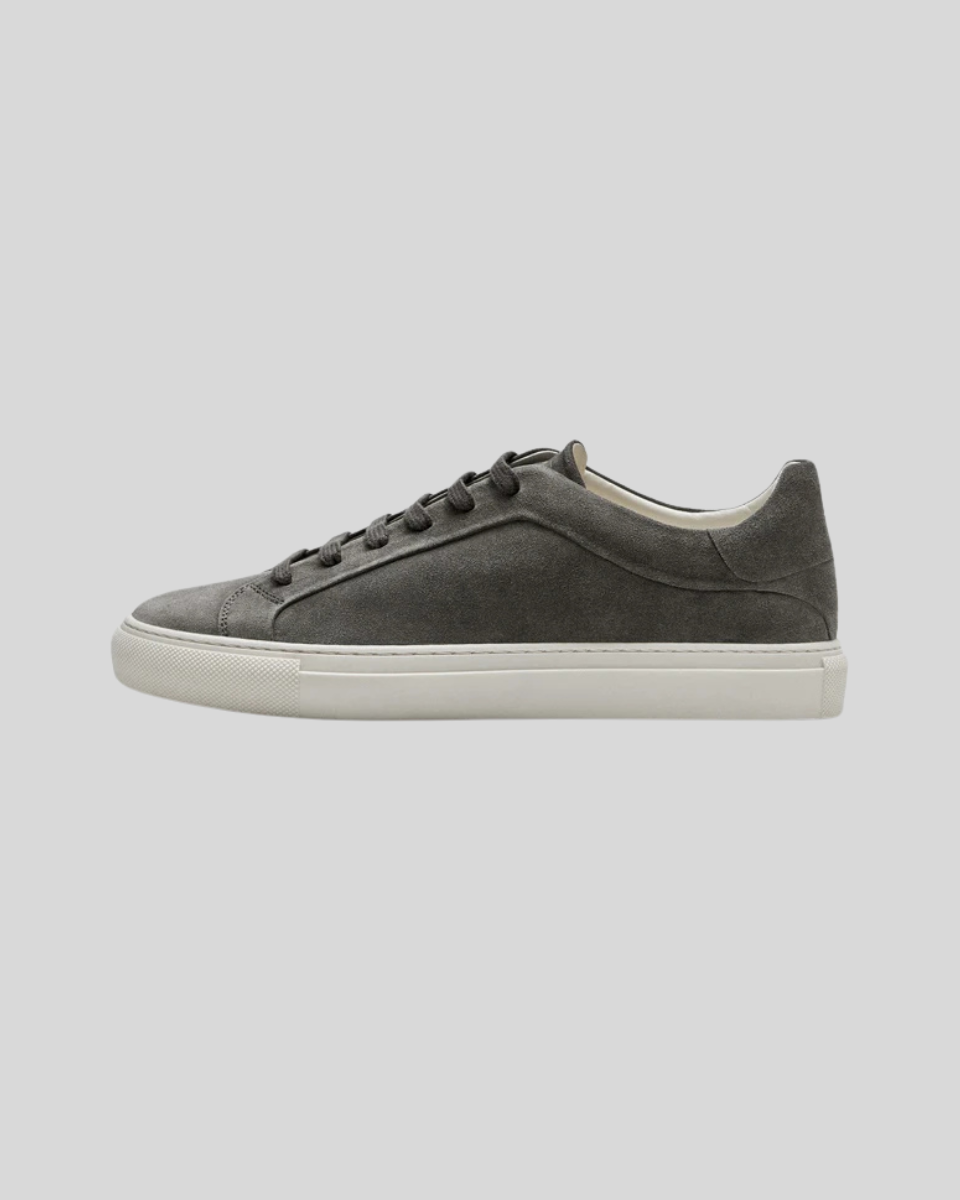 Läder Oxford Sneakers - Mörkgrå