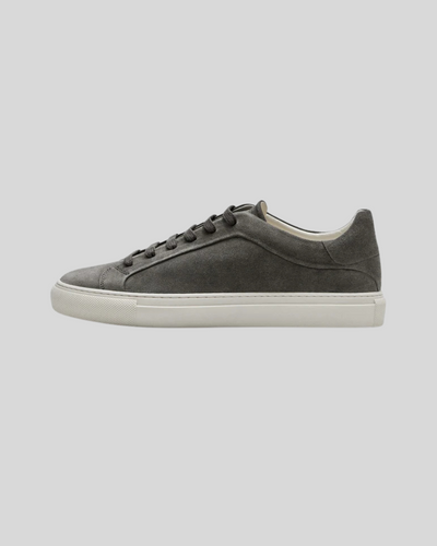 Läder Oxford Sneakers - Mörkgrå