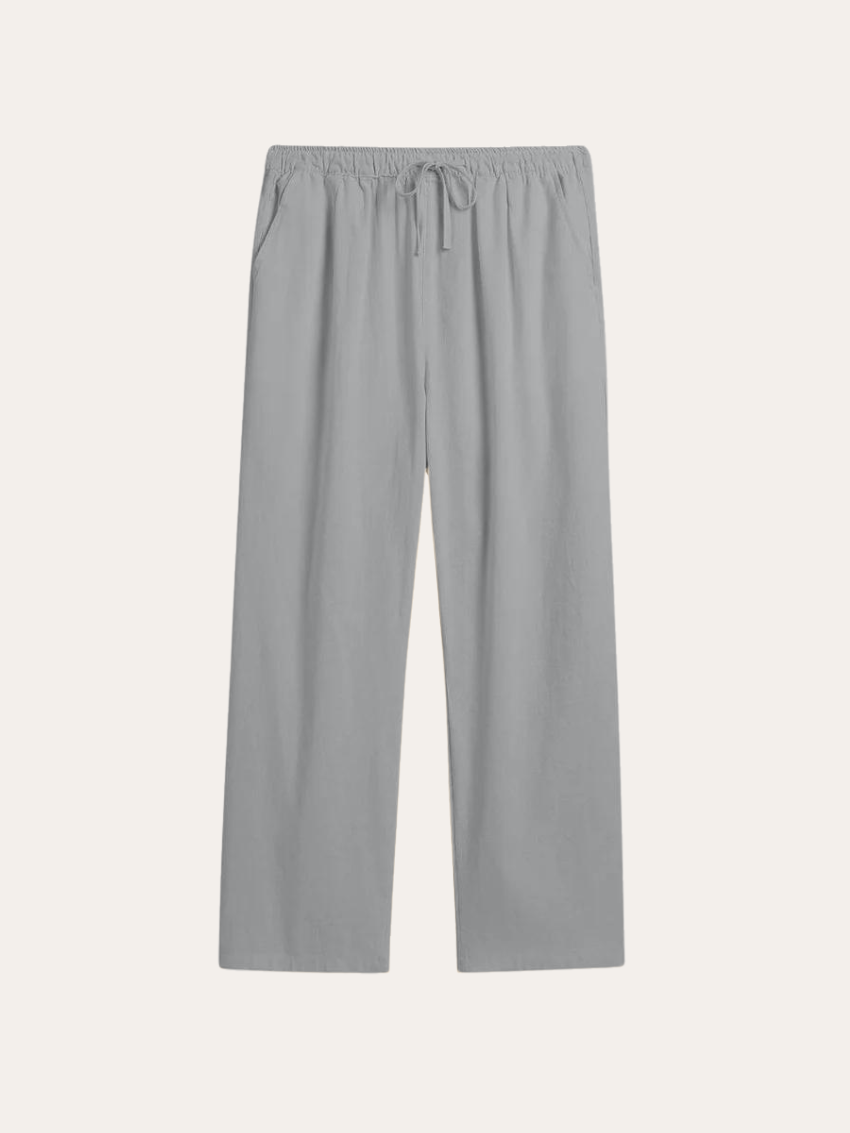 Linnebyxor vid havet - Grå