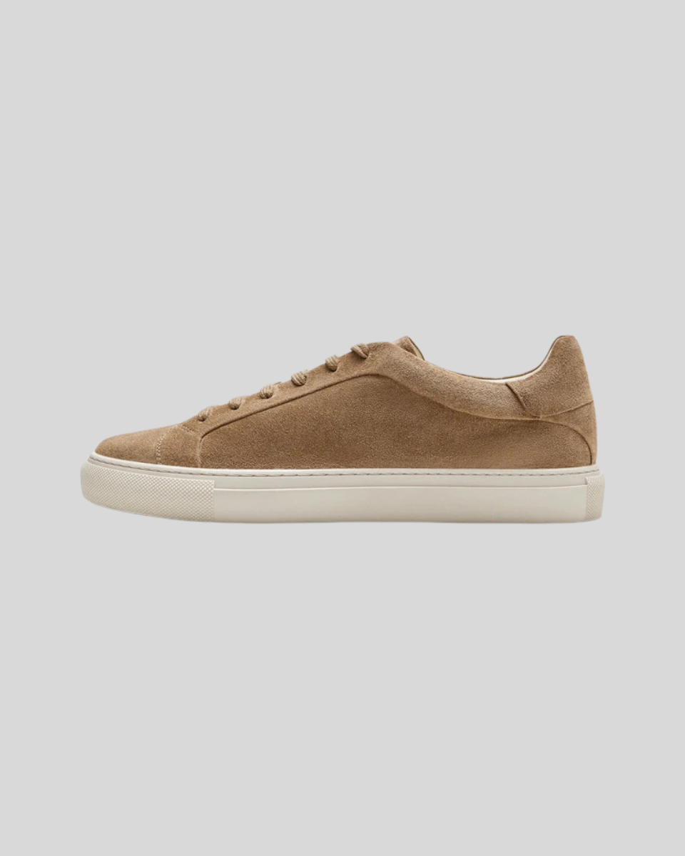 Läder Oxford Sneakers - Khaki
