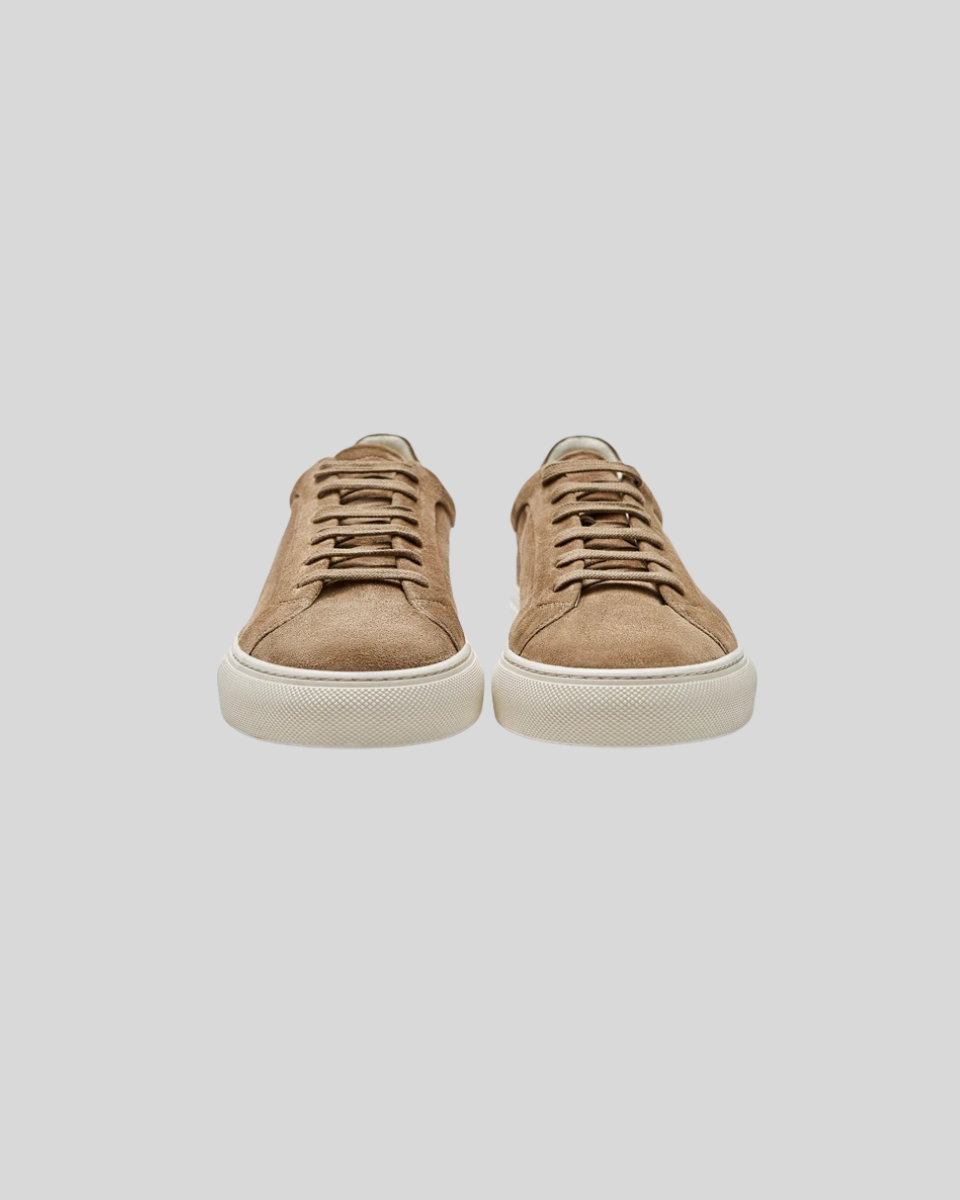 Läder Oxford Sneakers - Khaki