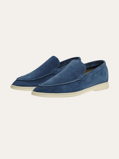 Fins Mockaskinn Loafers – Intens Blå