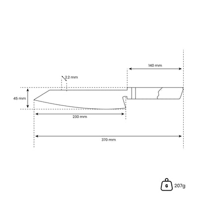 Apex SHŌGUN Edition – Kiritsuke Kniv (23 cm)