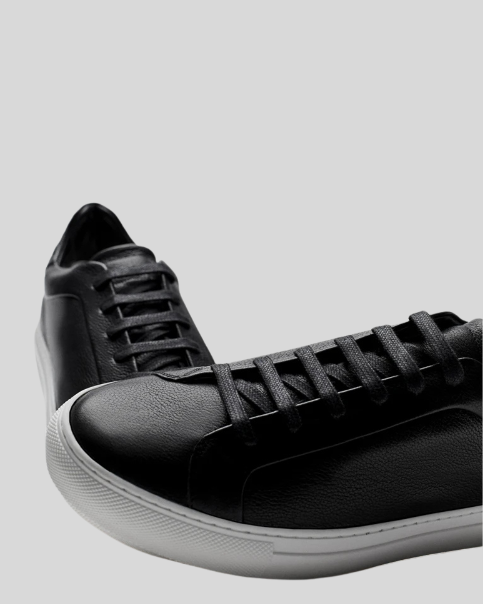 Läder Oxford Sneakers - Svart