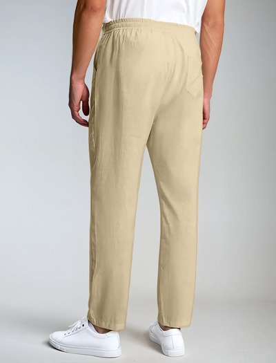 Linnebyxor vid havet - Khaki