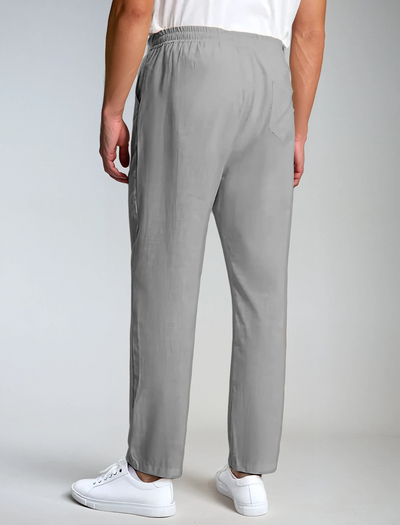 Linnebyxor vid havet - Grå