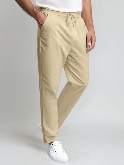 Linnebyxor vid havet - Khaki