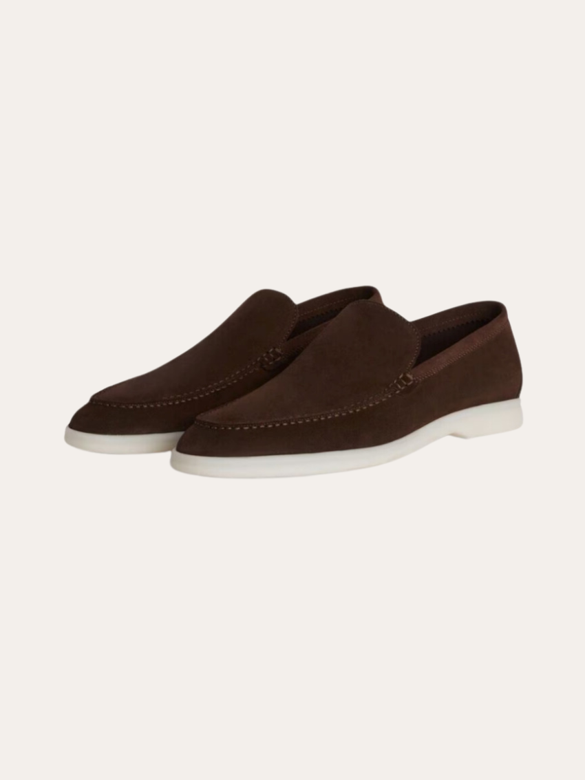 Fins Suede Loafers – Mörkbrun