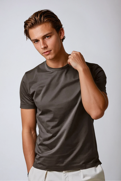 Signature Supima T-shirt – Mörk Brun