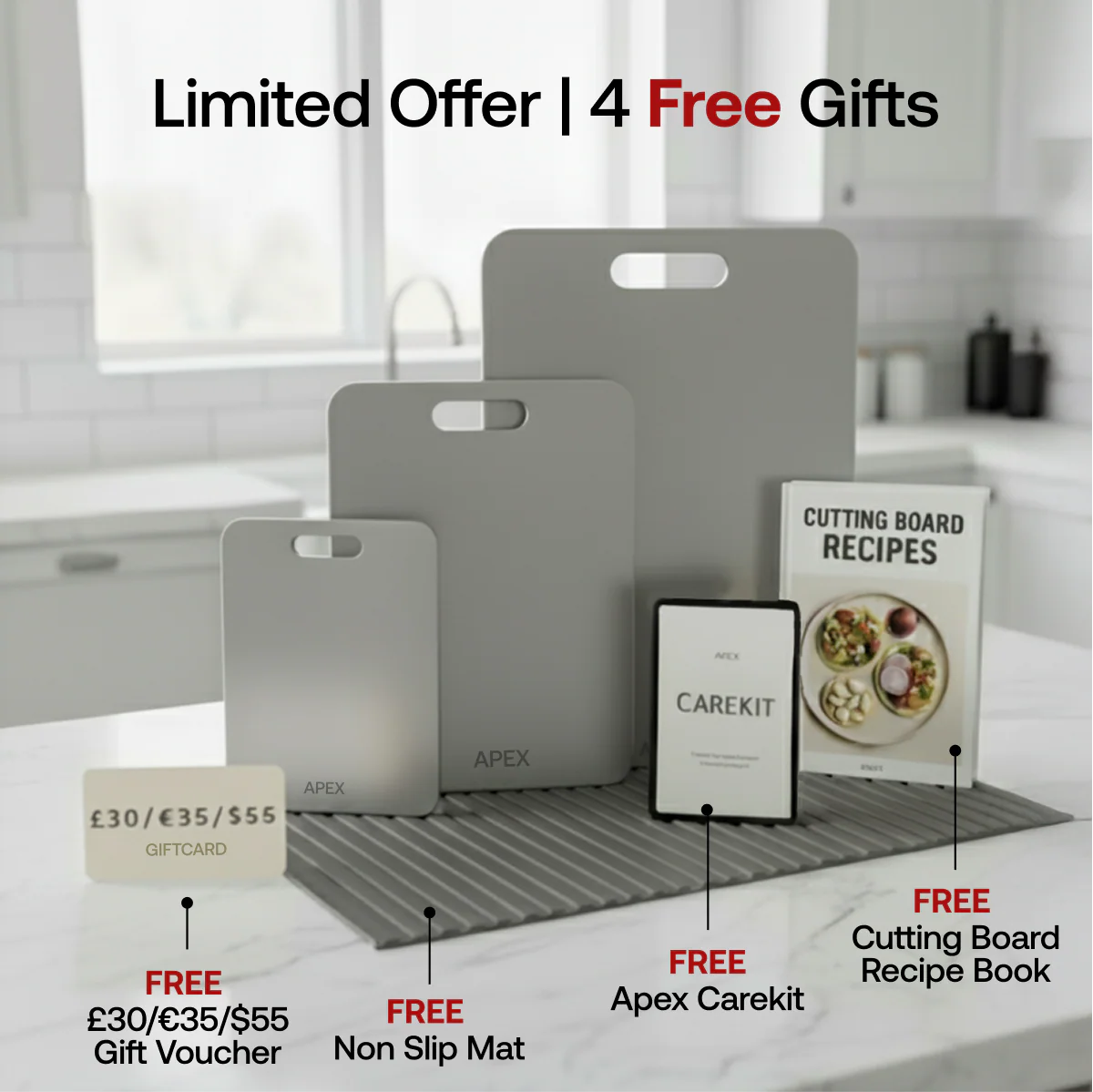 Apex Titanium Skärbräda 3 Brädor